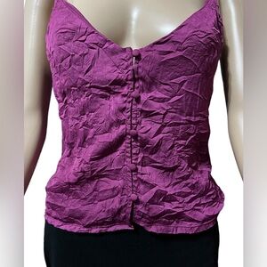 Free People Intimately Women's Flowy Sleeveless Button Down Tank Top Sz …